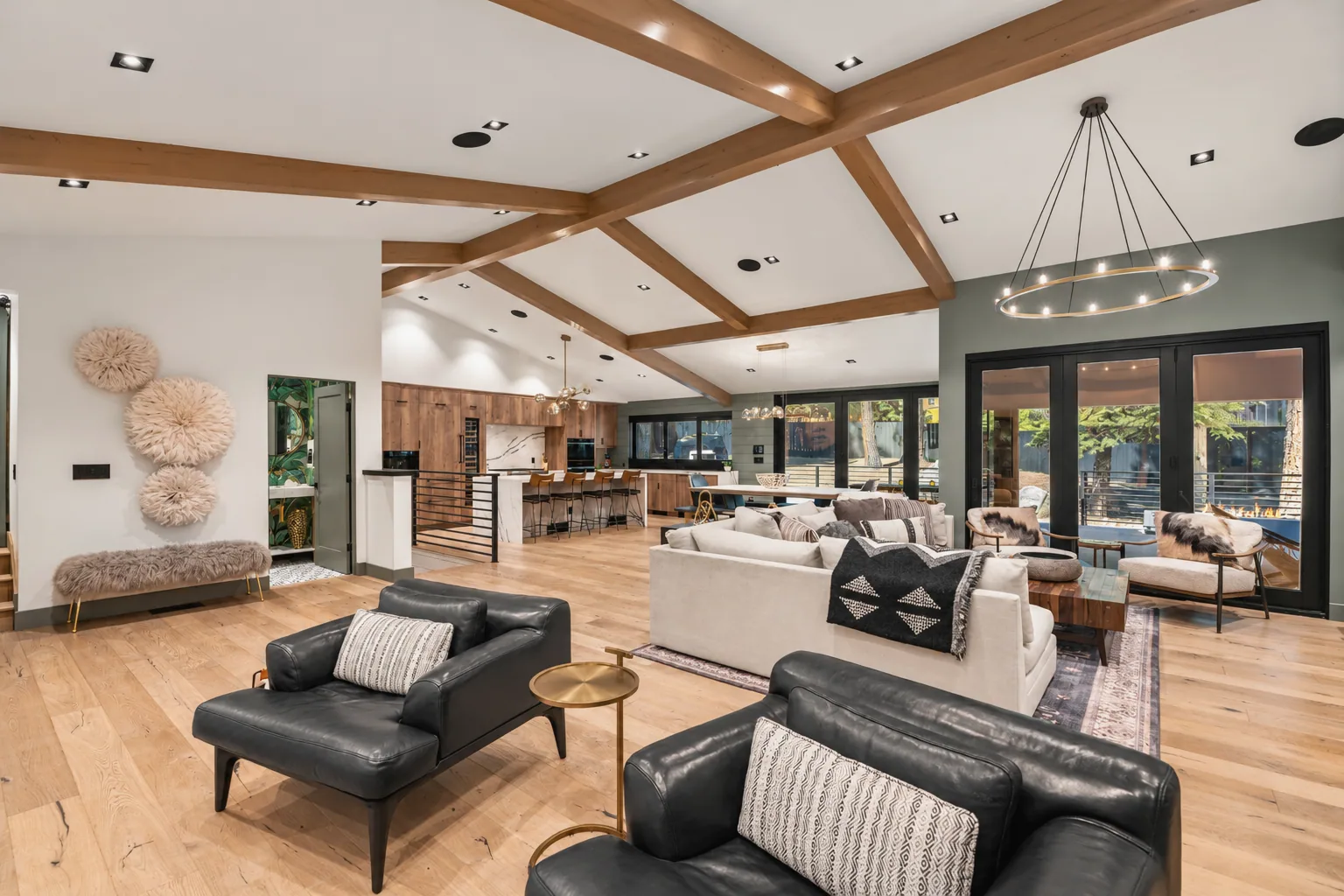 Modern Mountain Lodge Living Space