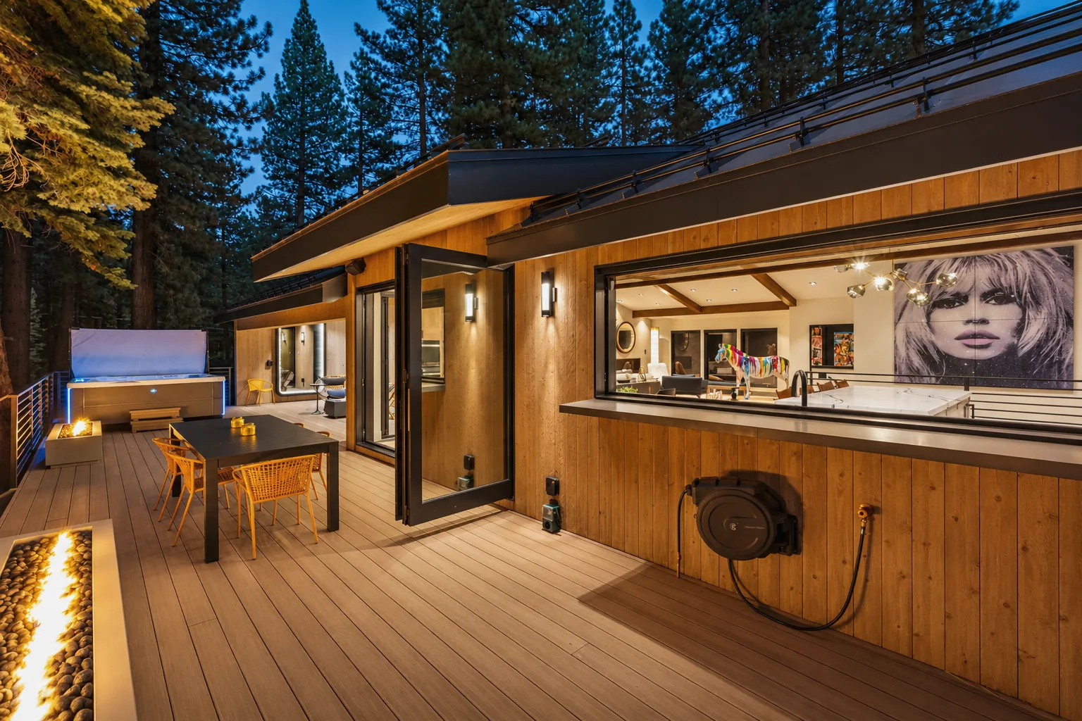 Twilight Forest Cabin Deck Retreat